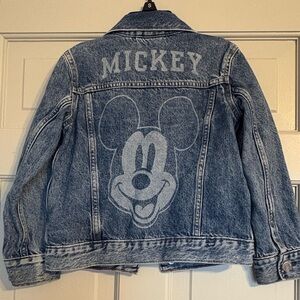 GAP Kids Denim Mickey Mouse Jacket size 5 unisex